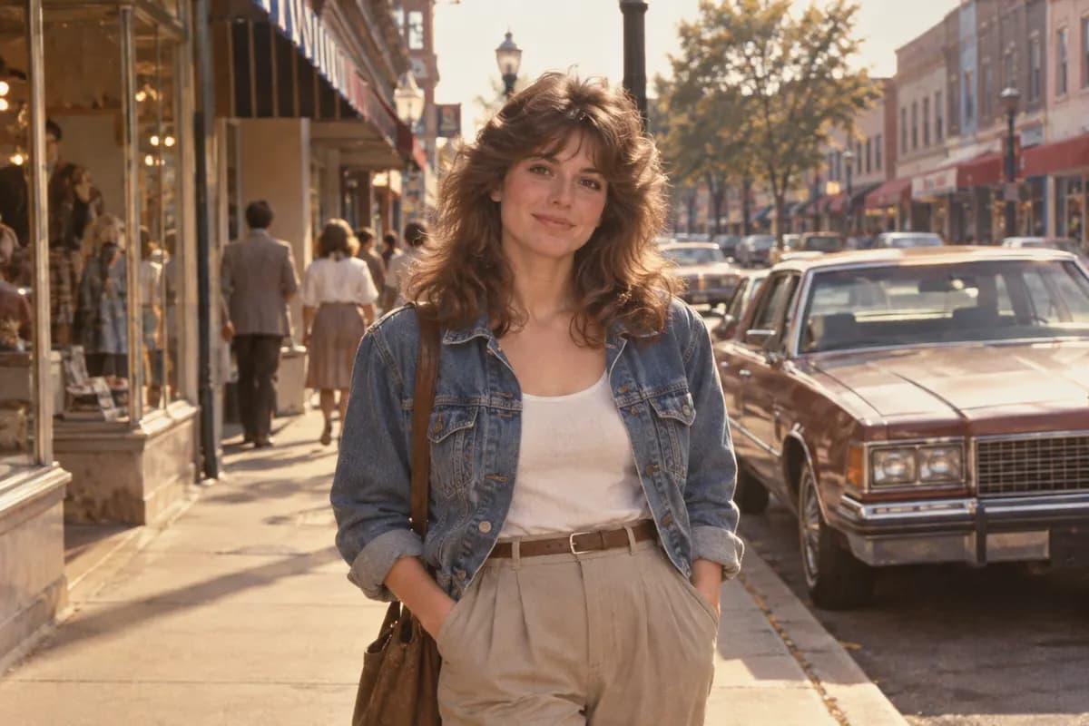1980s retro street style — AI-generated style example