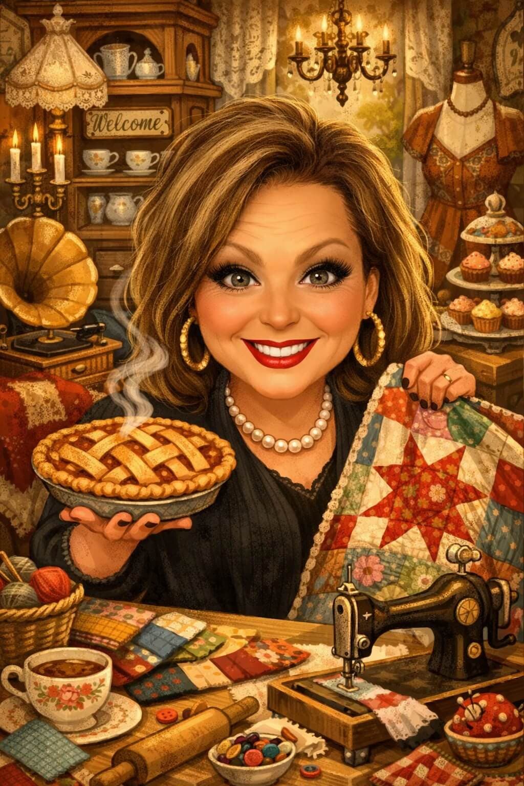 AI caricature example 1 - Professional portrait caricature